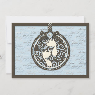 Teeny Toes BLU Invitation Card