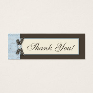 Teeny Toes BLU TY Skinny Gift Label Mini Visitekaartjes