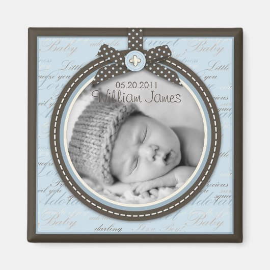 Teeny Toes Blue Photo Magnet 2 (Devant)