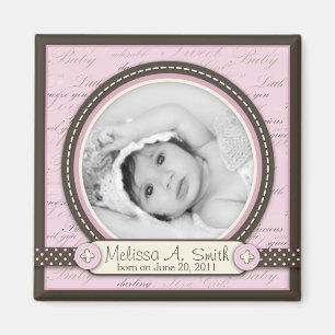 Teeny Toes Pink Foto Magnet B2 Magneet