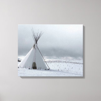 Teepee en toile de neige