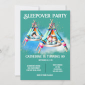 Teepee glamping sleepover sluimerpartij kinder ple kaart (Voorkant)