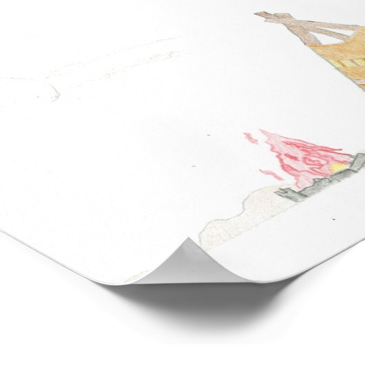 Teepee - Impression d'affiche 5x7 (Coin)