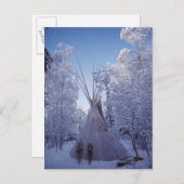 Teepee in de winter briefkaart (Voorkant / Achterkant)