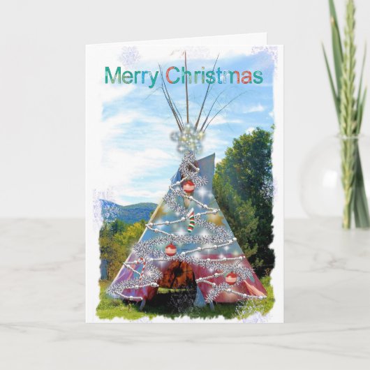 TeePee Joyeux Noël Carte (Devant)