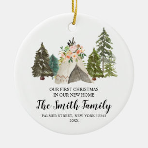 Teepee Notre 1er Noël dans notre nouvel ornement