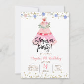 Teepee slaapfeest uitnodiging (Voorkant)