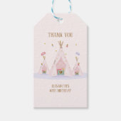 Teepee Spa Verjaardagsfeest Cadeaulabel (Voorkant)