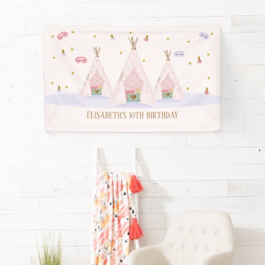 Teepee Spa Verjaardagsfeest Spandoek (Insitu)