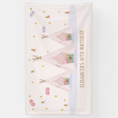 Teepee Spa Verjaardagsfeestje Spandoek (Verticaal)