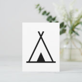 Teepee tent briefkaart (Staand voorkant)