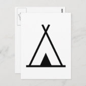 Teepee tent briefkaart (Voorkant / Achterkant)
