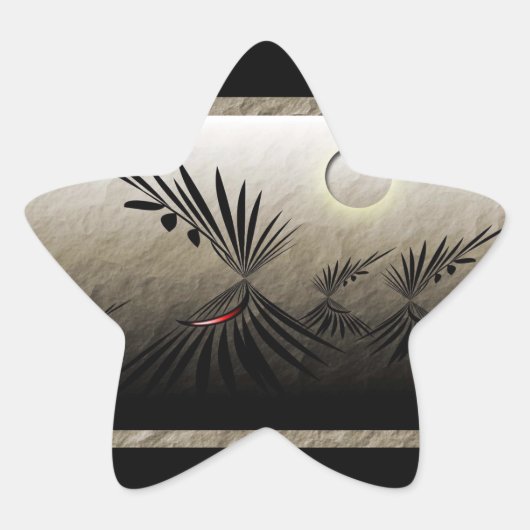 Teepee Village Ster Sticker (Voorkant)