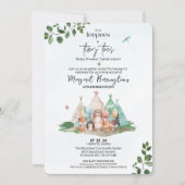 Teepees en Tiny Toes Baby shower Uitnodiging (Voorkant)
