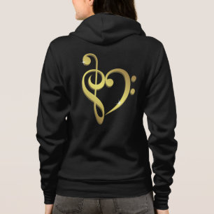 Teerbaar slim, smakelijk muziekhart liefde hoodie