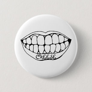 Teeth, CHEESE Ronde Button 5,7 Cm