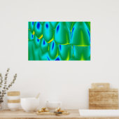 Teeth Fragment Dentist Orthodontist Green Poster (Keuken)