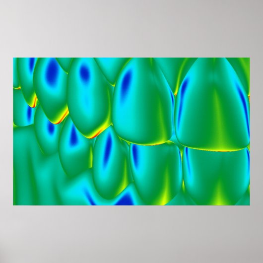 Teeth Fragment Dentist Orthodontist Green Poster (Voorkant)