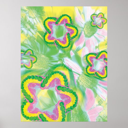 Teeth Model Spin Design Dentist Yellow Poster (Voorkant)