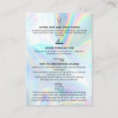 Teeth Whitening Aftercare Instruction Visitekaartje (Achterkant)