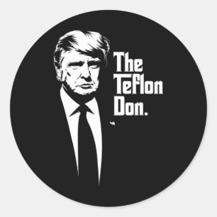 Teflon Don Trump Monochromatische Iconische Kunst Ronde Sticker