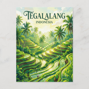 Tegalalang Rijstterrassen Indonesië Briefkaart