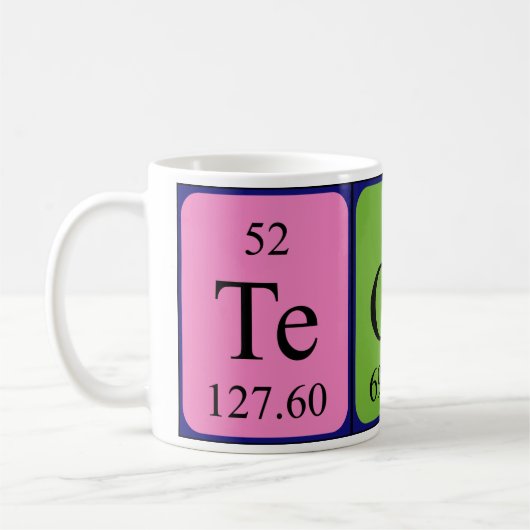 Tegan périodique nom de table mug (Gauche)