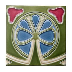 Tegel - Art Nouveau Clover Tegeltje