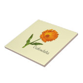 Tegel - Calendula Tegeltje (Zijkant)