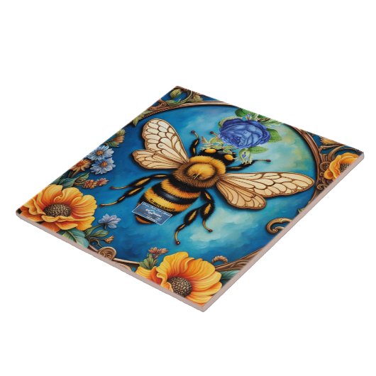 Tegel (La Roos) RFPMDesigns ©️2024 Tegeltje (Zijkant)