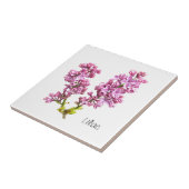 Tegel - Lila bloesems Tegeltje (Zijkant)