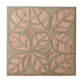 Tegel, Mauve en gedempte Avocado keramische Tegel Tegeltje (Voorkant)