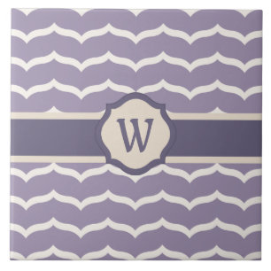 Tegel met bloemige zigzag tegeltje