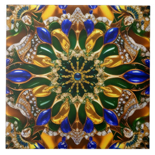 Tegel met Brazilië Kleuren Modern Design Tegeltje