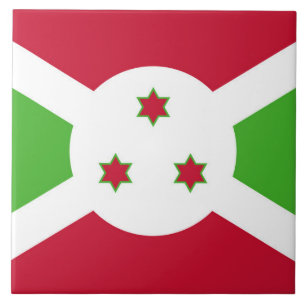 Tegel met Burundese vlag Tegeltje