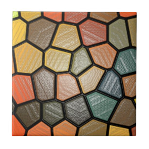 Tegel met gekleurd plastisch effect tegeltje