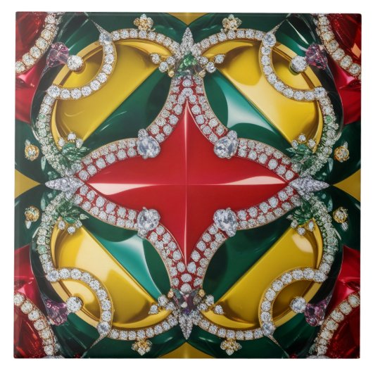 Tegel met Los Angeles Kleuren Modern Design Tegeltje (Voorkant)