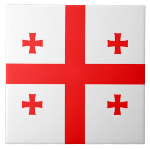 Tegel met vlag van Georgië Tegeltje