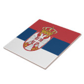 Tegel met vlag van Servië Tegeltje (Zijkant)