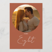 Tegel Modern Minimalistisch Script Tafelnummer (Achterkant)