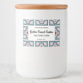 Tegel Pattern Custom Food Container Label Set Voedselcontainer Etiket (Voorkant)