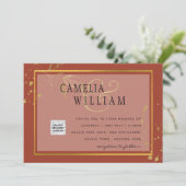 Tegel PHOTO QR CODE Trouw Uitnodiging Bewaar Datum (Staand voorkant)