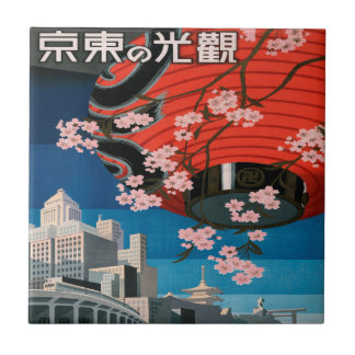 Tegel reisposter Tokyo Japan 1930 Tegeltje