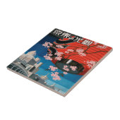  Tegel reisposter Tokyo Japan 1930 Tegeltje (Zijkant)