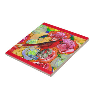 Tegel Rood (Kardinale Rozen) RFPMDesigns ©️2024 Tegeltje