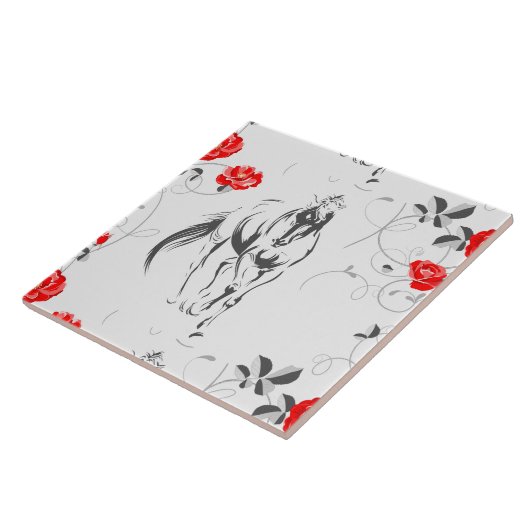 Tegel van Baroque Horse Tegeltje (Zijkant)