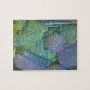 Tegel van blauw strandglas, Alaska Legpuzzel