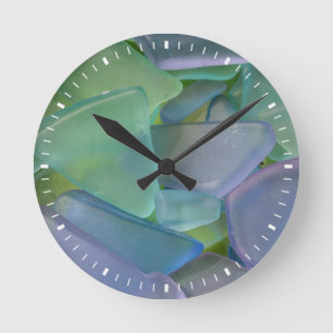 Tegel van blauw strandglas, Alaska Ronde Klok