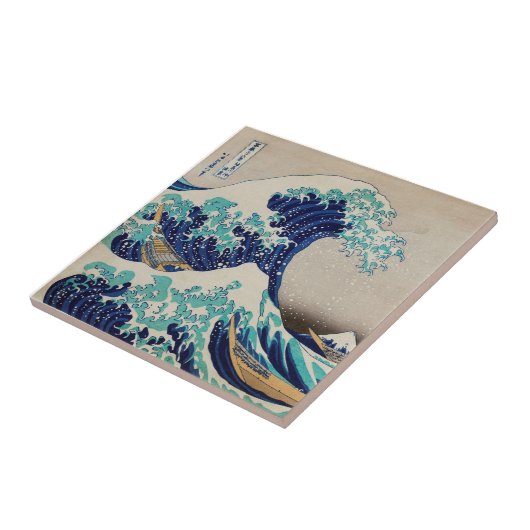 TEGEL van CERAMIC : HOKUSAI : WAVE Tegeltje (Zijkant)