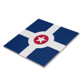 Tegel van de Indianapolis City Flag Tegeltje (Zijkant)